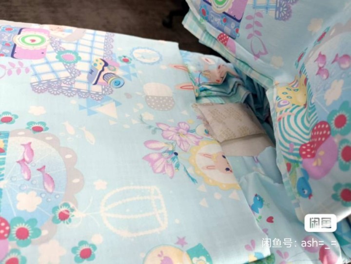 富安娜馨而乐儿童纯棉被套，单件被套床品 兔兔的幸福时刻203x229mm 全新 …图片2