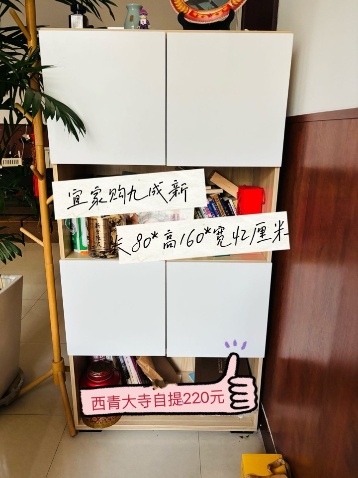 宜家书柜九成新 天津西青大寺龙府花园自提