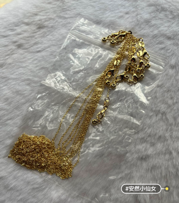 Au750钢印 18K包金项链单独戴，叠戴都可以，很百搭！还有十几条，先到先得～…图片2