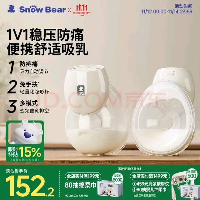 小白熊吸奶器，买来没用两次，没奶就奶粉咯，基本全新。图片2