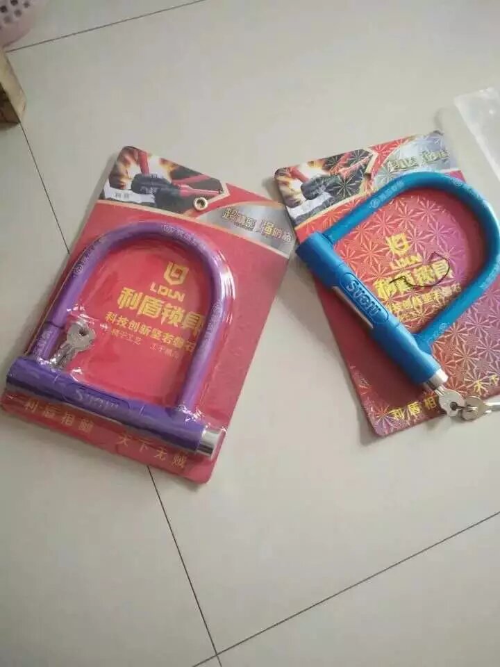 电动车电瓶车摩托车防盗锁自行车三轮车锁轮胎锁U型锁全新！！！ 12包邮。偏远地区…图片5