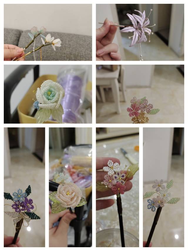 手工珠花发簪 感兴趣的加微L3126391724新都区送货上门