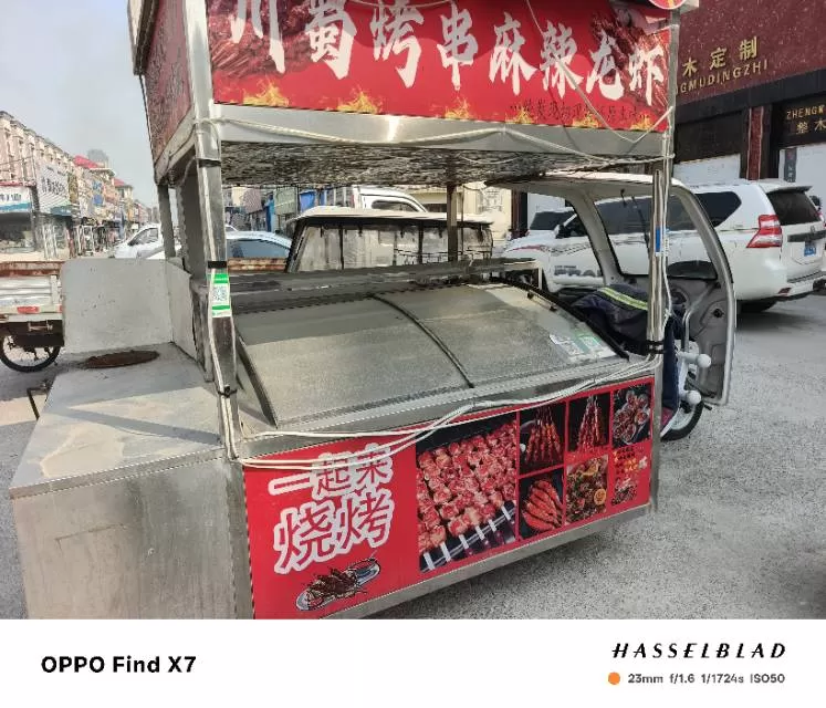 烧烤餐车带冷鲜柜，帐篷，地摊不锈钢桌子