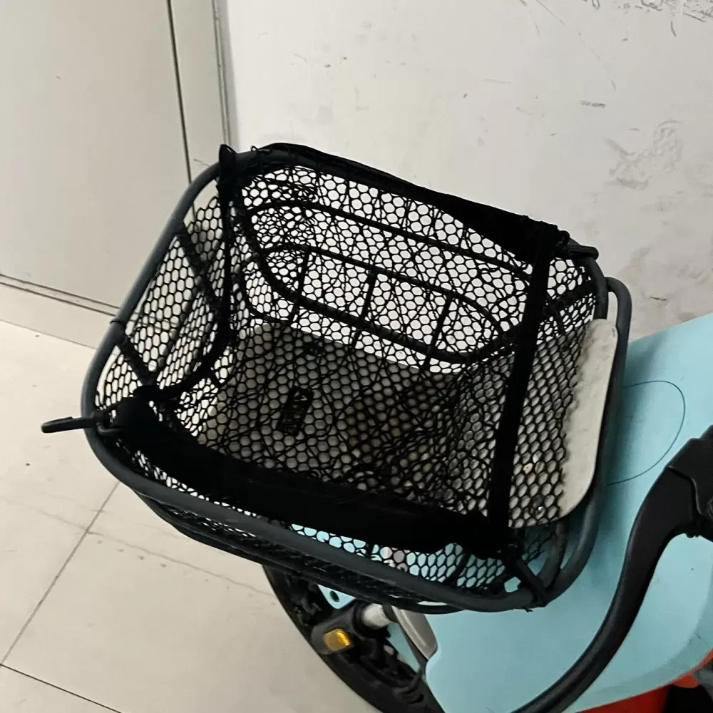 九号电动A35+（送配件 可过户）橙蓝配色，带儿童座椅、前置篮筐、延长脚踏板、防…图片3