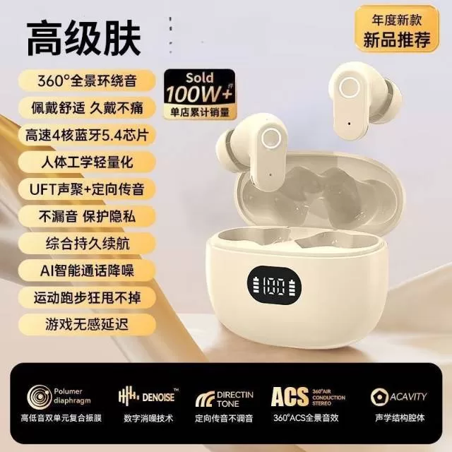 德国柏林之声蓝牙耳机，正品，带充电仓，支持蓝牙5.4，音质很棒，低音有感觉，高音…图片2