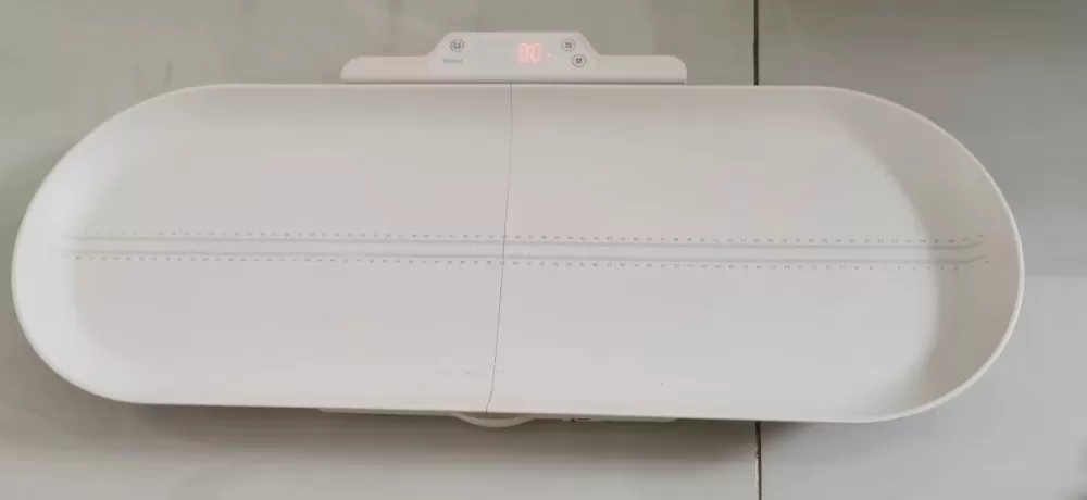 美琳婴儿体重秤，白色款，托盘可拆卸，适合宝宝使用。带开关和归零功能，操作简单，盘…图片2