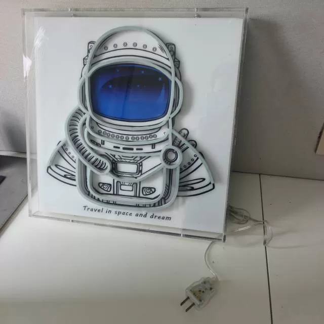 太空人卡通LED灯画 儿童房装饰
