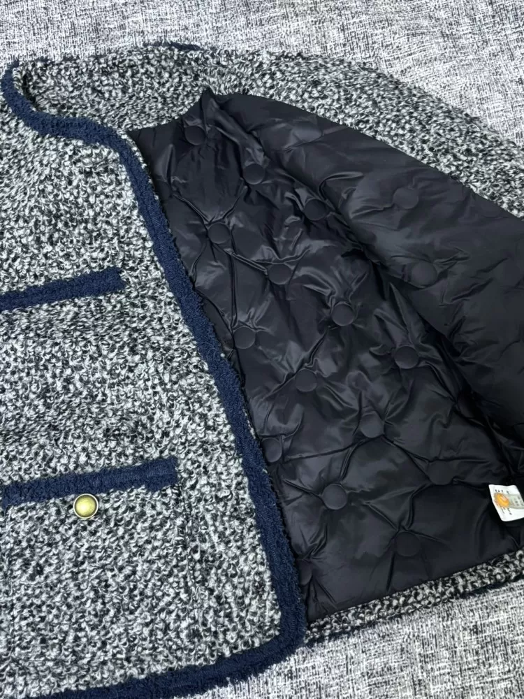 羽绒服外套小香风