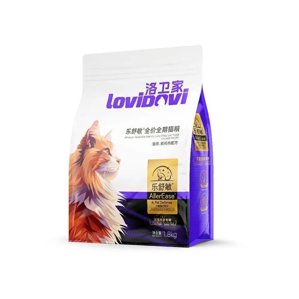 Lovidovi洛卫家抗过敏粮全价鲜肉无谷防猫毛过敏低敏猫粮1.8kg3kg