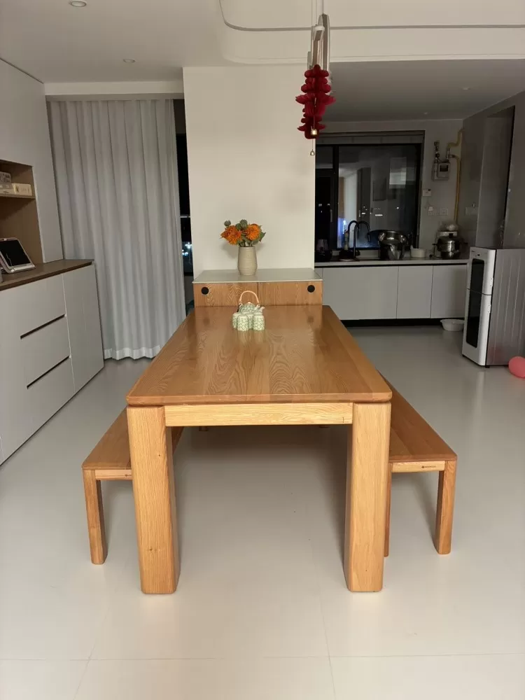 个人自用，源氏木语实体店入手物品：岛台1张+餐桌1张+配套长凳2条，整套一起出，…图片2