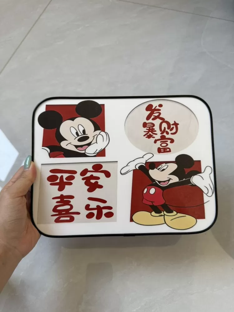米奇平安喜乐电表箱装饰画 20*20cm 四格画面 两格米奇图案 两格平安喜乐 …图片4