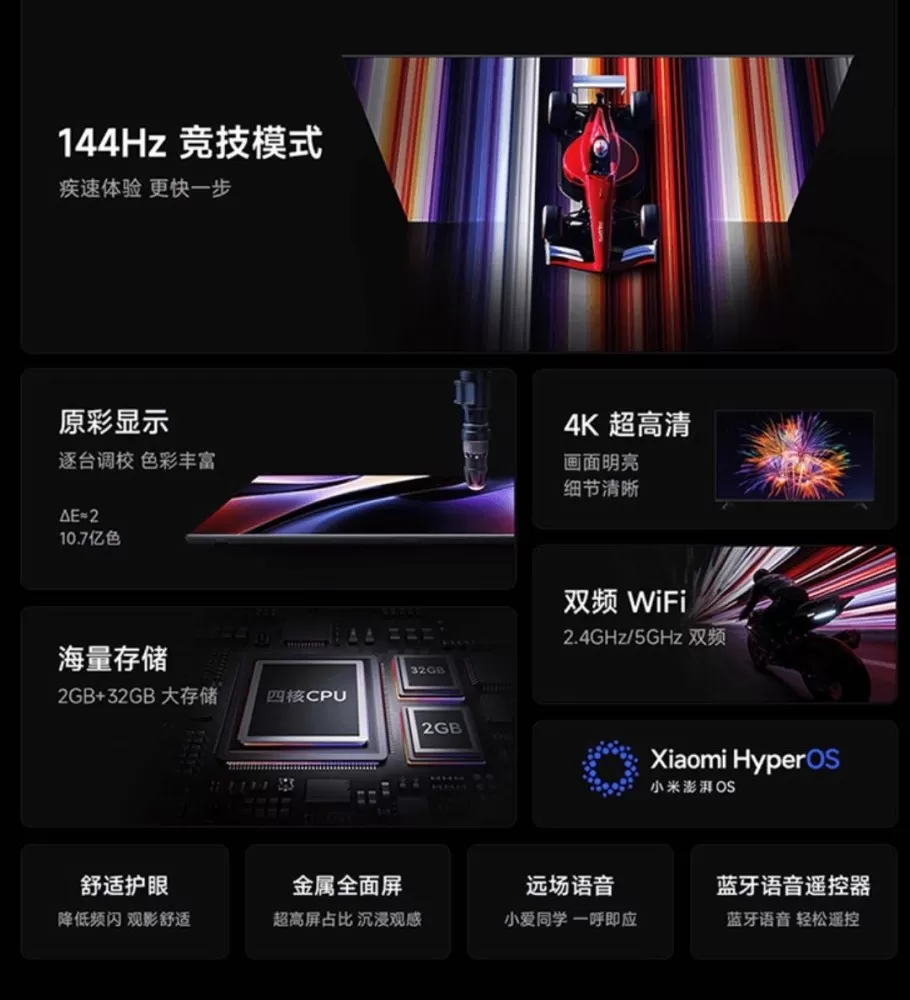 ? 全新未拆封REDMI A75一级能效版75寸智能电视 144Hz竞技模式｜2…