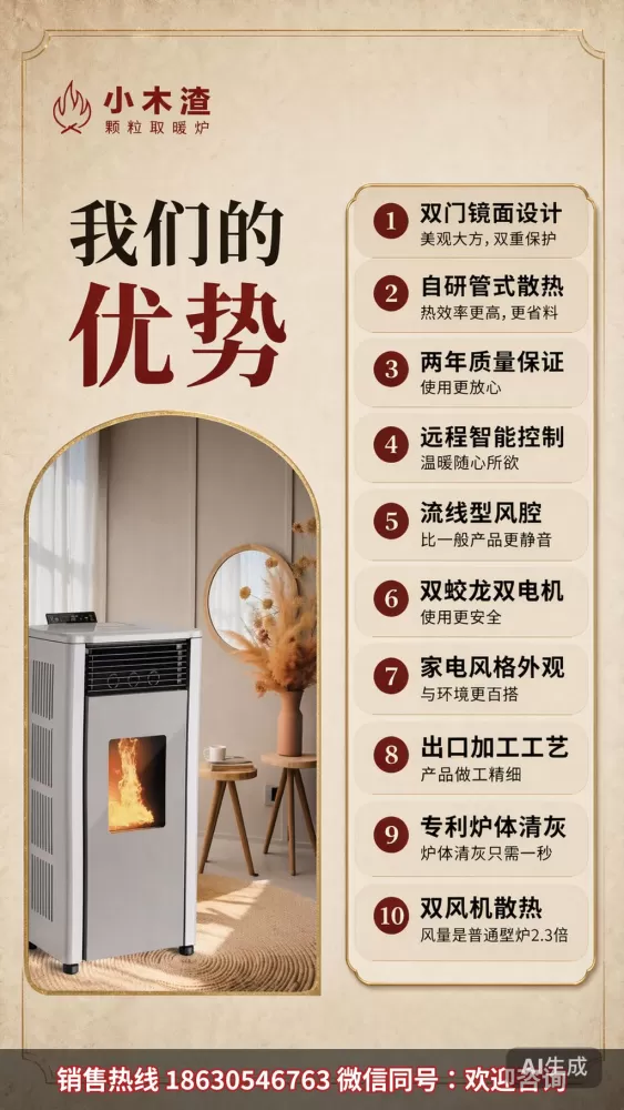 小木渣颗粒取暖炉厂家直销，纯松木质燃烧颗粒厂家直销。图片2
